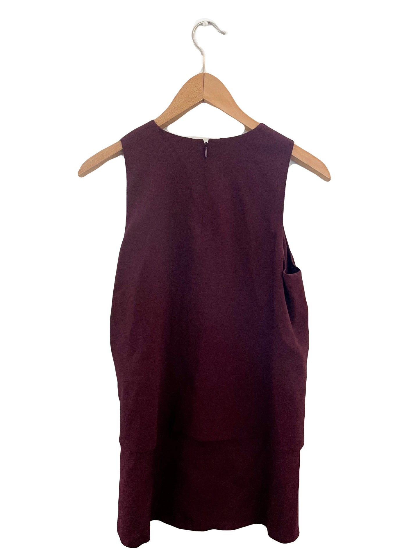 Theory Burgundy Silk Blouse S image 2