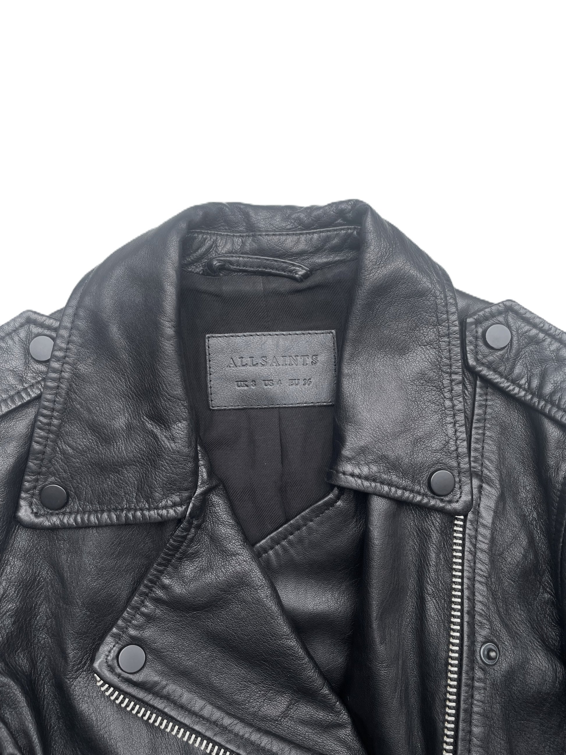 All Saints Balfern Leather Jacket UK 8 image 3