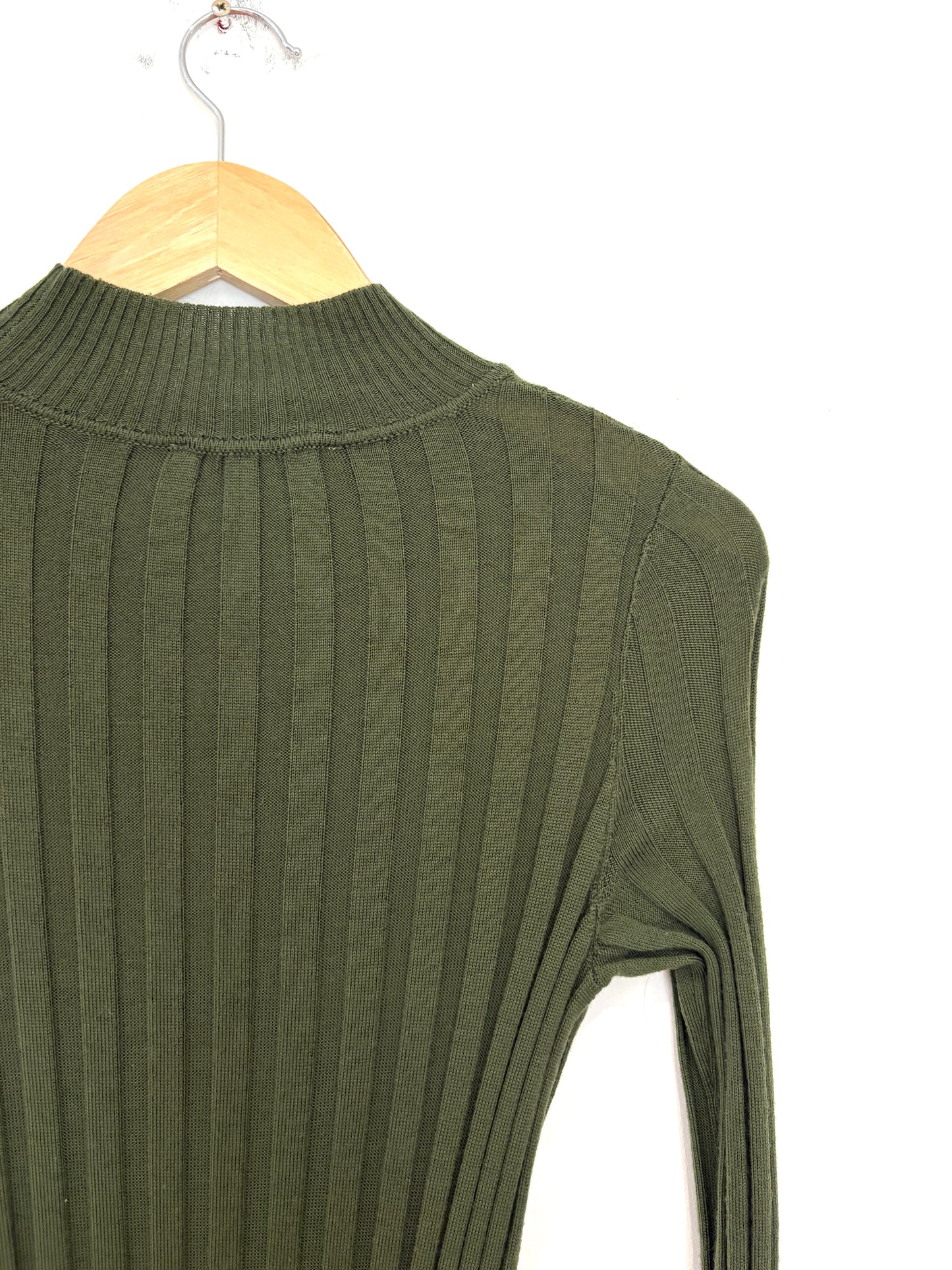 Sezane Khaki Knit Dress S