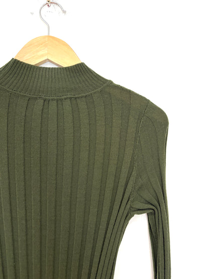 Sezane Khaki Knit Dress S