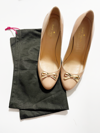 Kate Spade Beige Bow Pumps UK 5.5 image 1