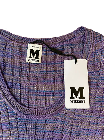 New With Tags M Missoni Purple Top UK 8 image 2
