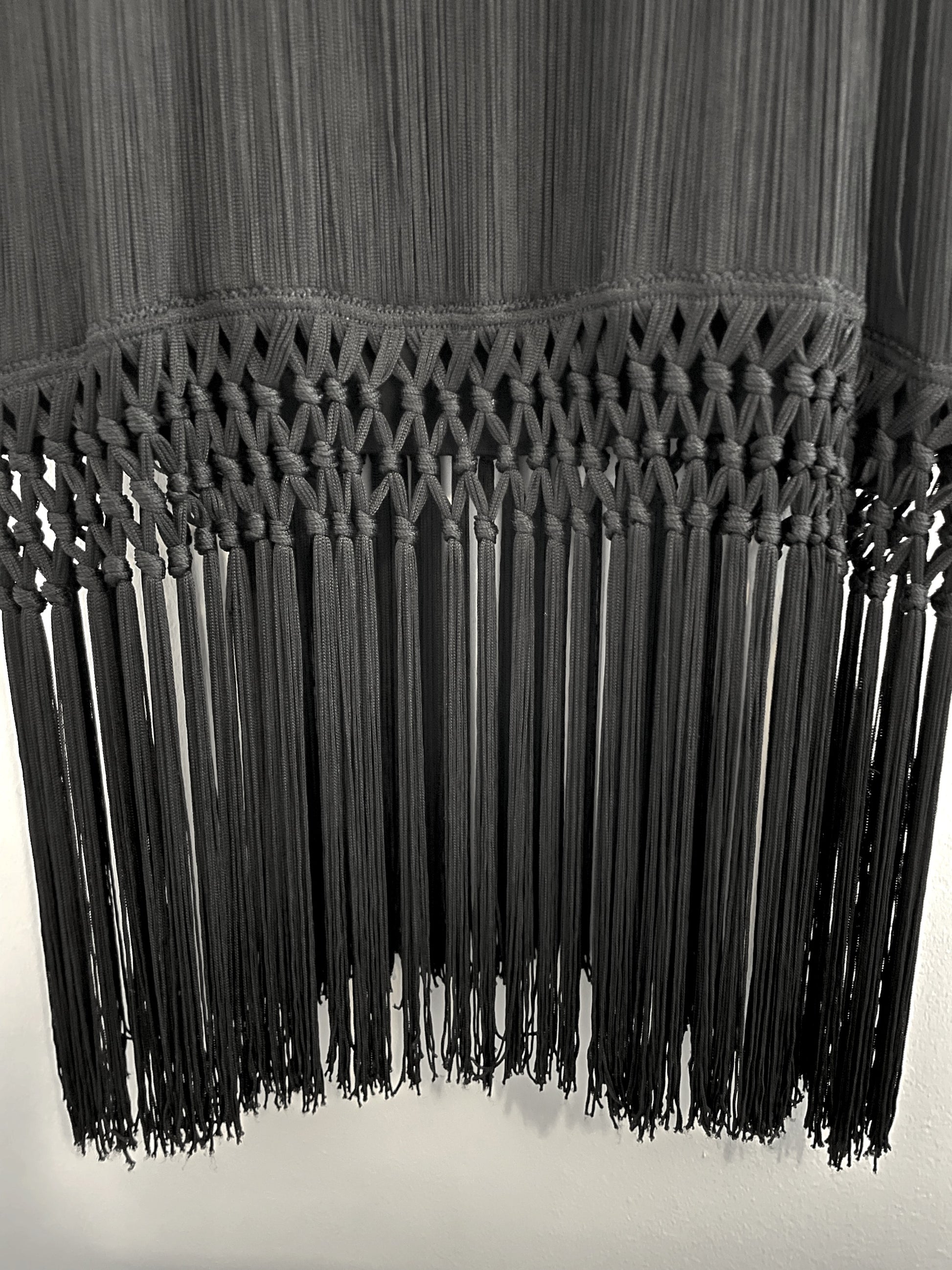 Moschino Black Fringe Dress UK 12 image 3