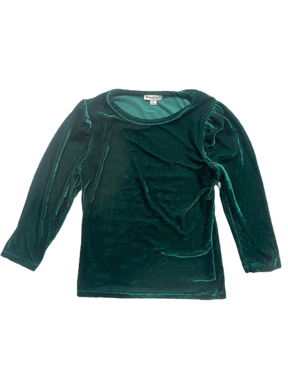 Whistles Green Velvet Top UK 8 image 0