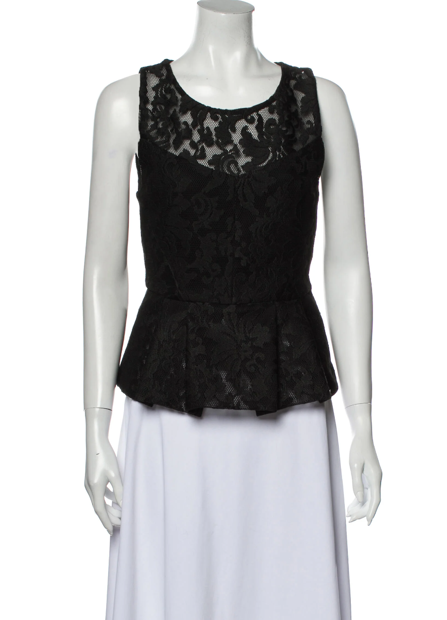 Maje Peplum Lace Blouse S image 1