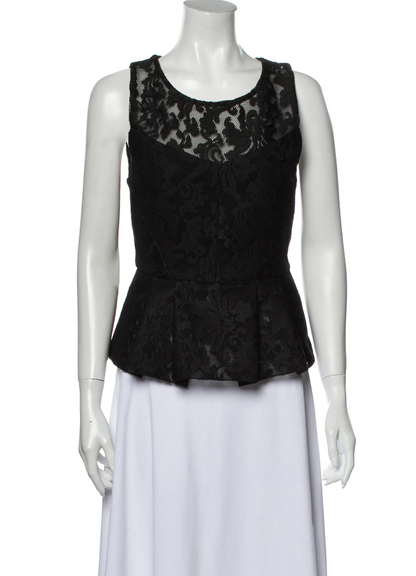 Maje Peplum Lace Blouse S image 1