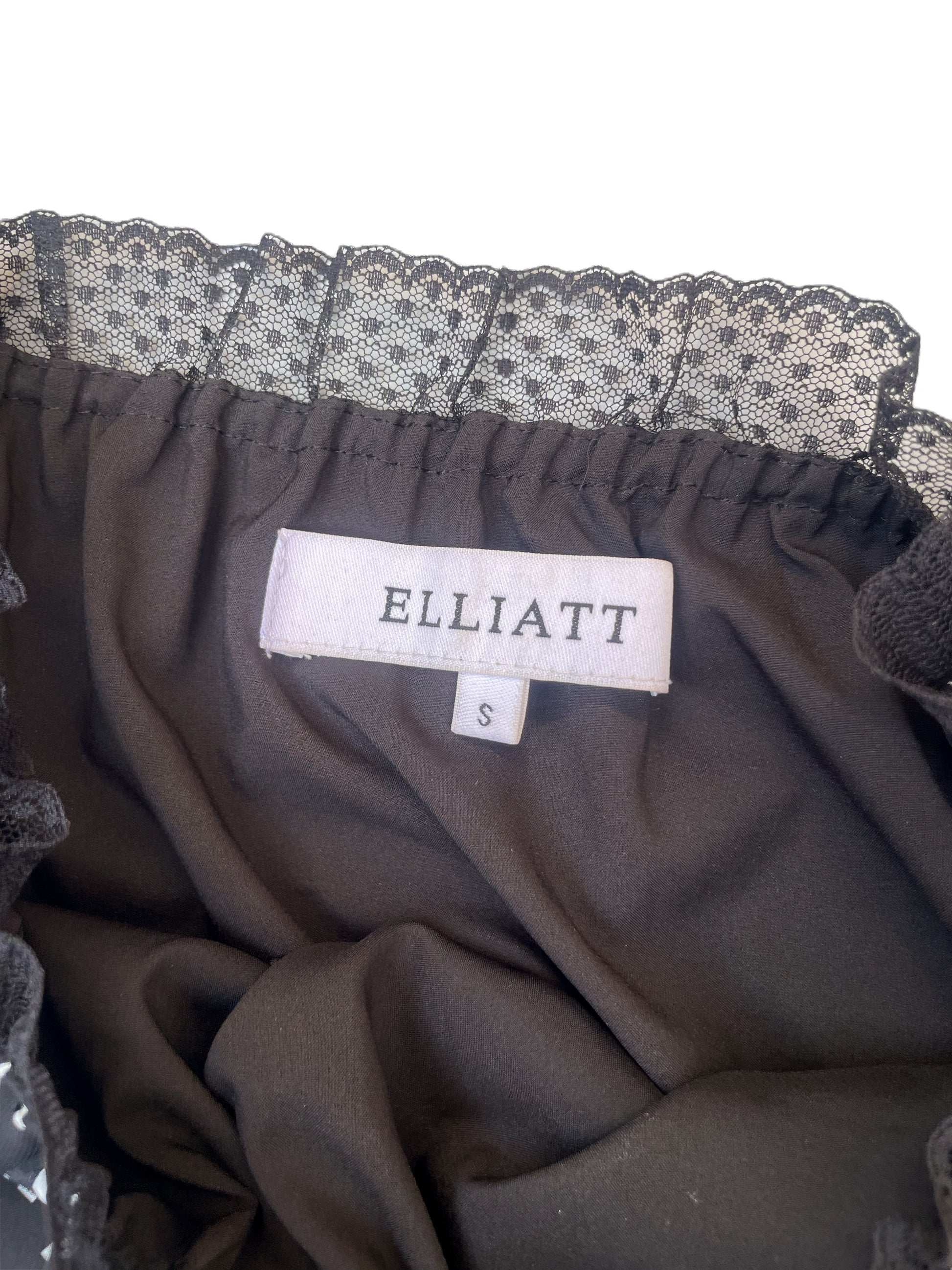 Elliatt Black Polka Dot Dress S image 3