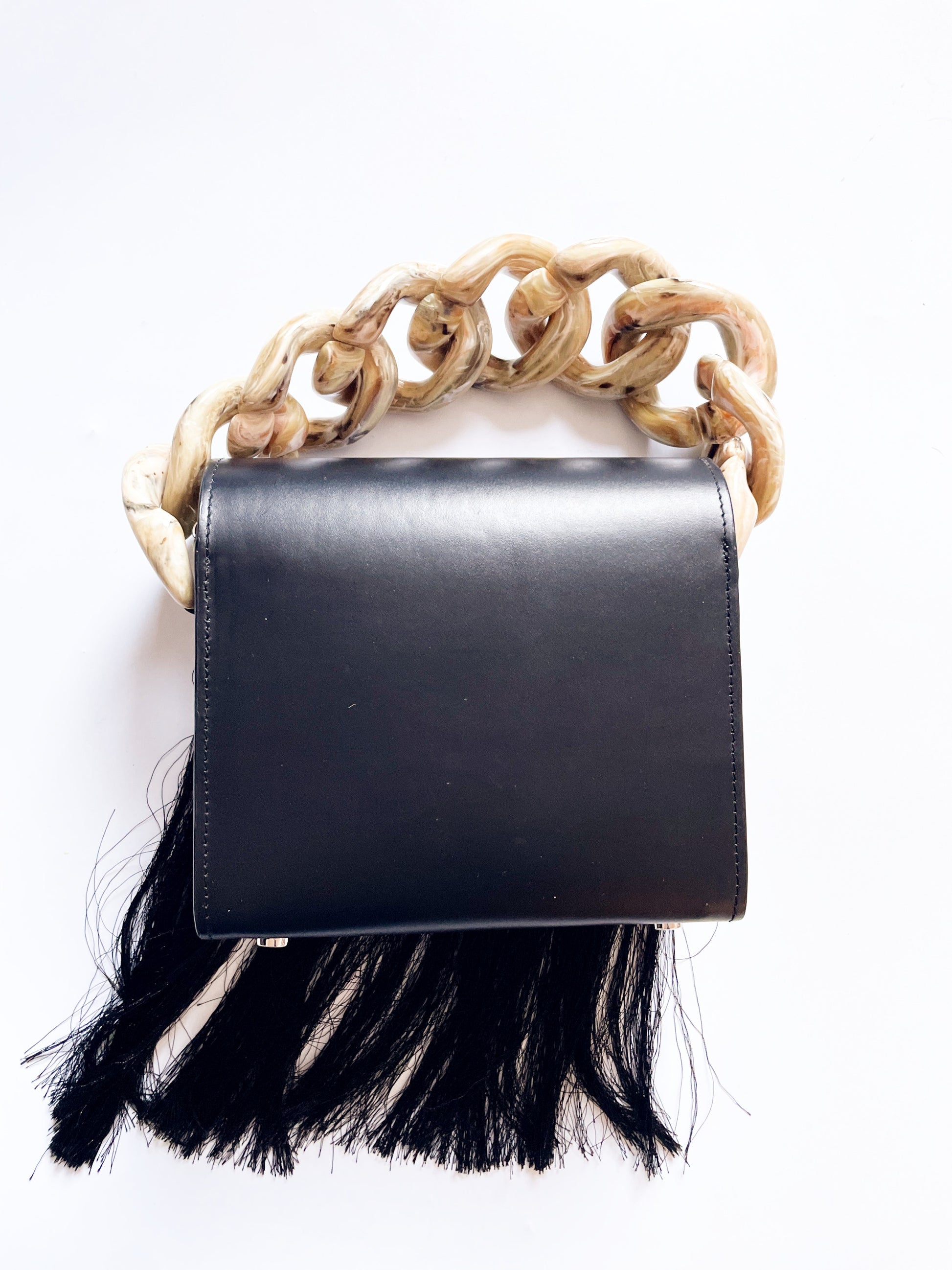 Marques Almeida Black Chain Fringe Bag image 1