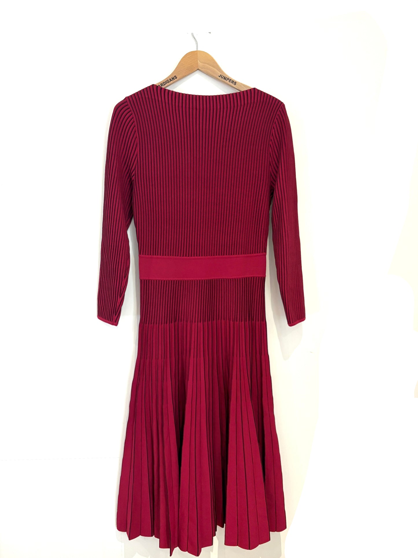 The Fold Red Pleat Dress M