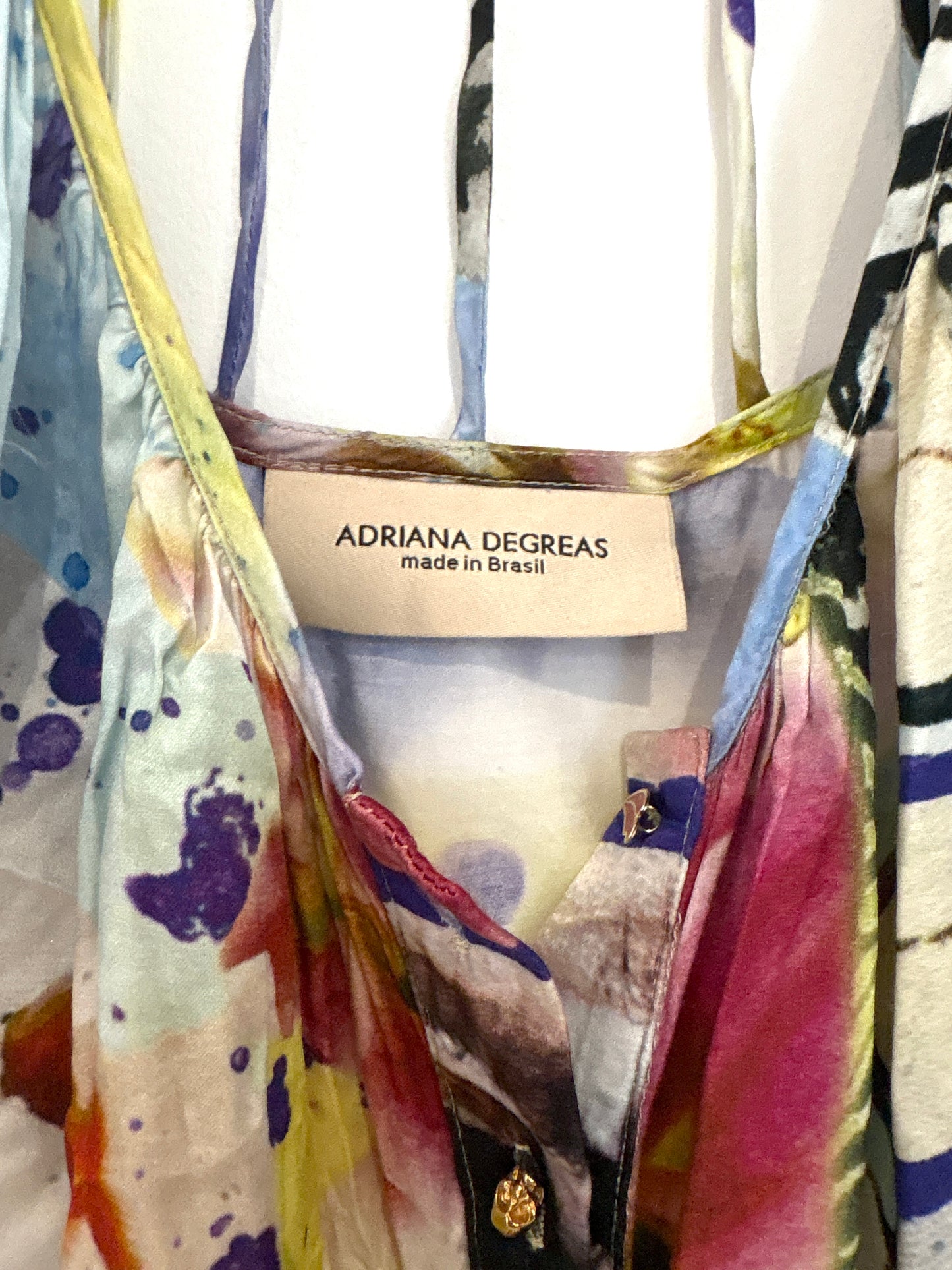 Adriana Degreas Print Tie Front Top S
