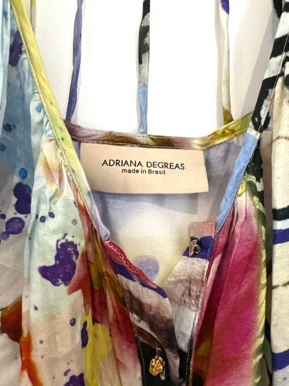 Adriana Degreas Print Tie Front Top S