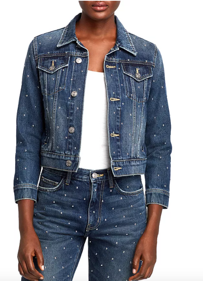 Current/Elliott Studded Denim Jacket XS image 1