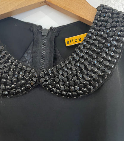 Alice + Olivia Black Beaded Dress XS image 3