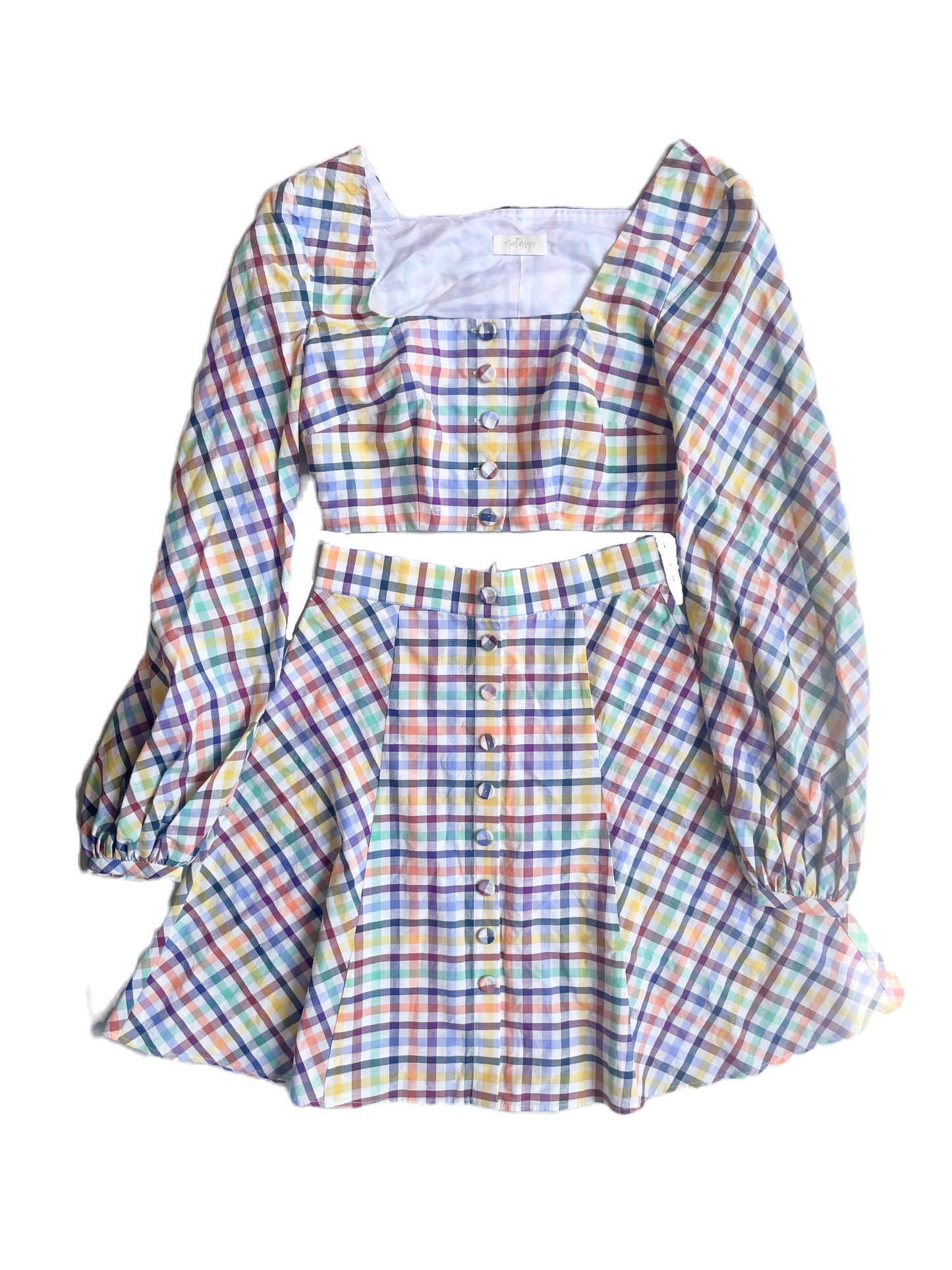 Petersyn Check Top & Skirt S image 0