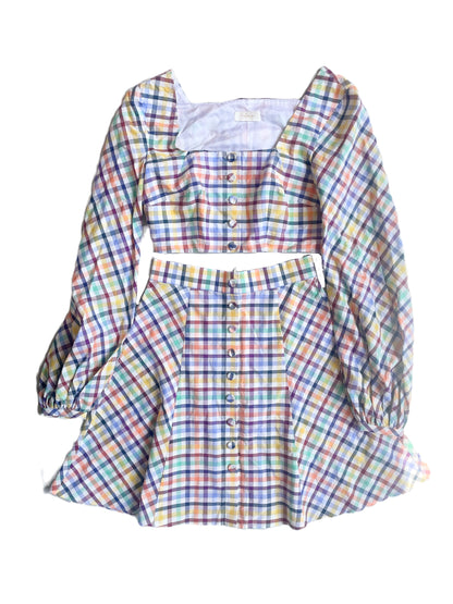 Petersyn Check Top & Skirt S image 0