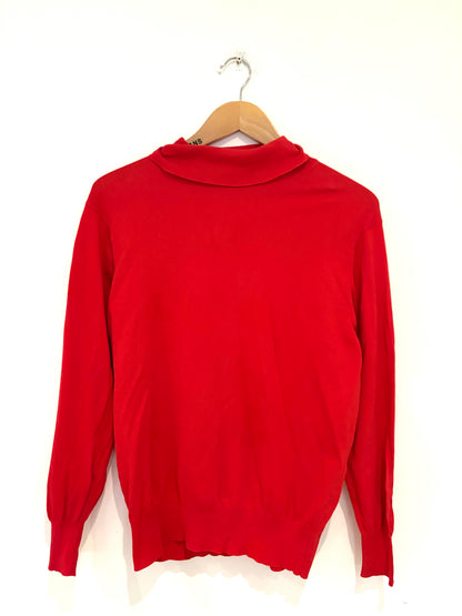 Jaeger Red Poloneck Top M