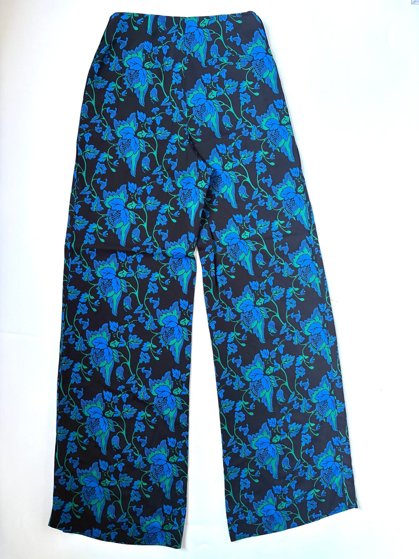 Diane Von Furstenberg Printed Wide Leg Trousers UK 6