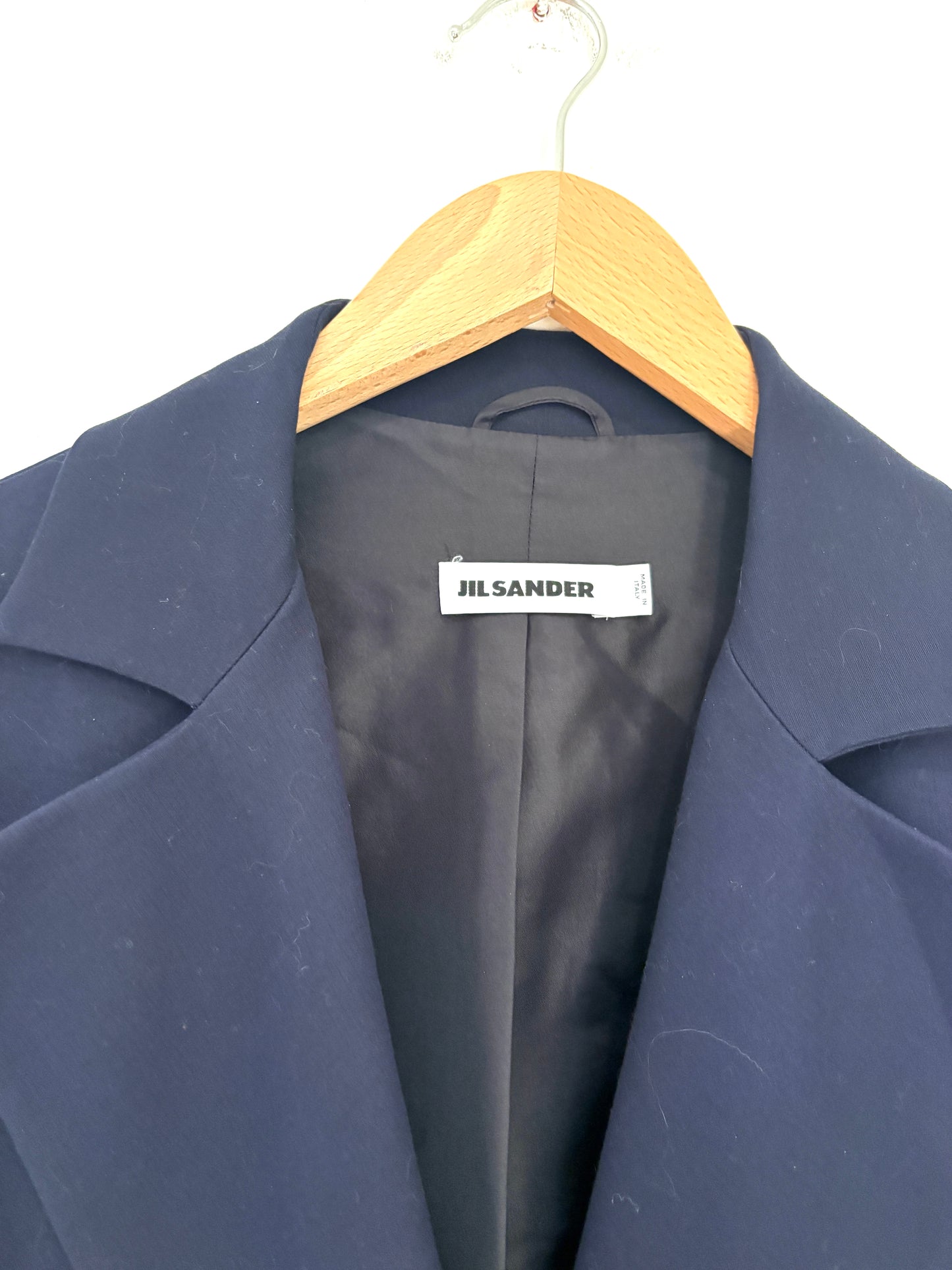 Jil Sander Navy Lightweight Coat UK 8
