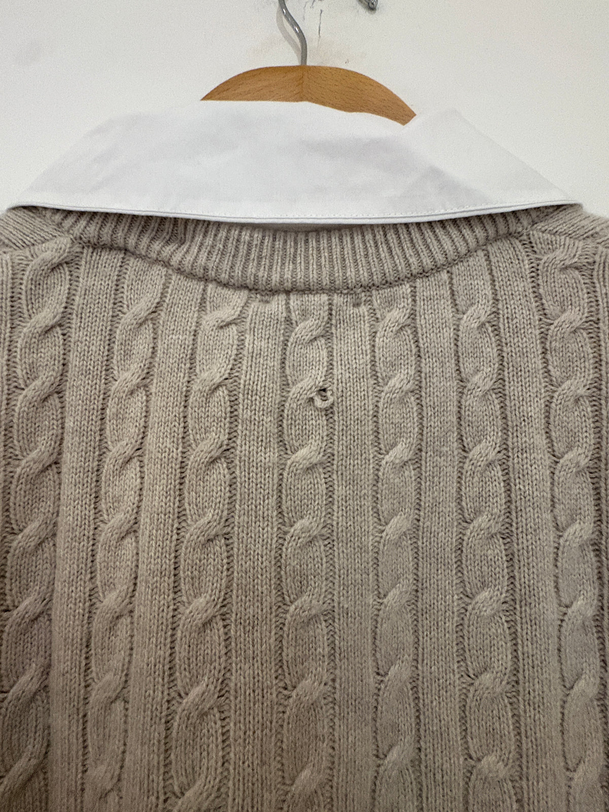 Claudie Pierlot Cable Knit Collared Polo Top S