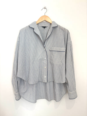 Marissa Webb Blue Striped Shirt S