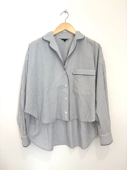 Marissa Webb Blue Striped Davie Shirt 