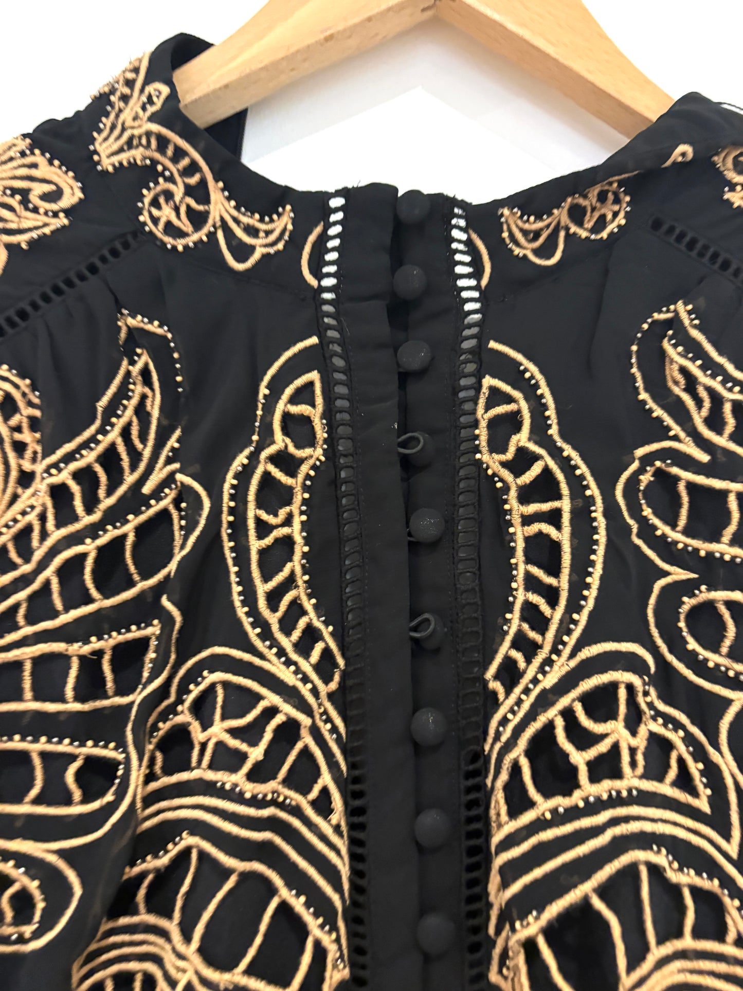 New with Tags Karen Millen Cutwork Embroidered Dress UK 8