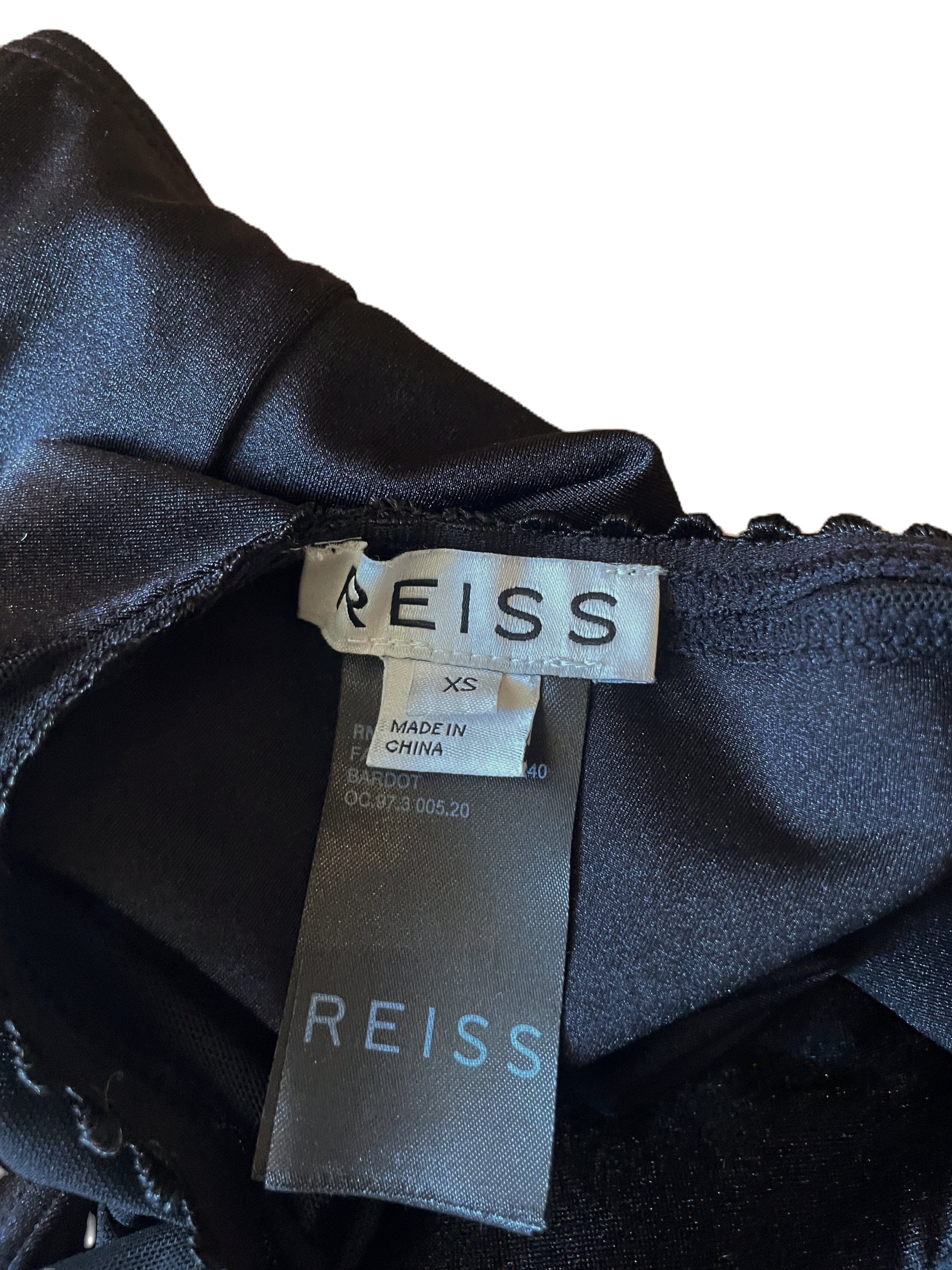 Reiss Bardot Black Swimsuit XS image 2