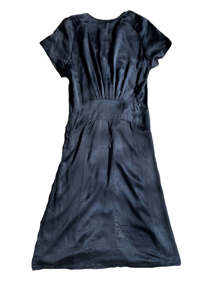 Rag & Bone Navy Silk Midi Dress UK 8 image 2