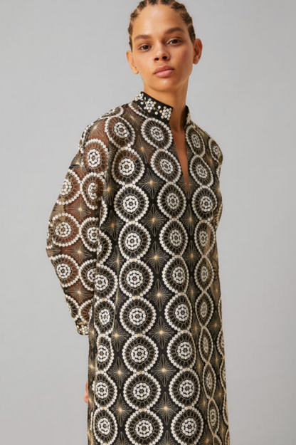 Tory Burch Embroidered Coat UK 10 image 2