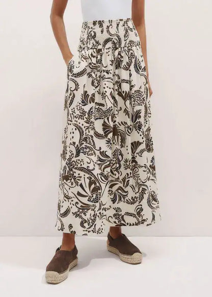 Me+Em Cotton Paisley Skirt UK 6