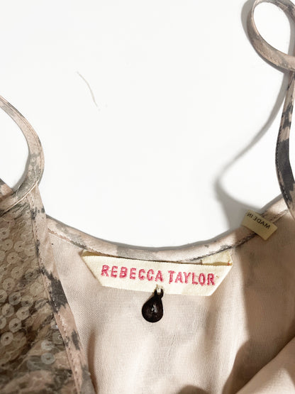 Rebecca Taylor Leopard Sequin Dress UK 8 image 3