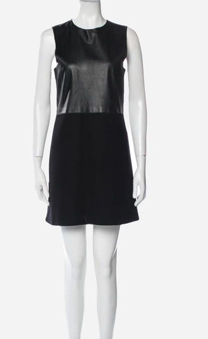 Maje Lamb Leather & Wool Dress UK 10