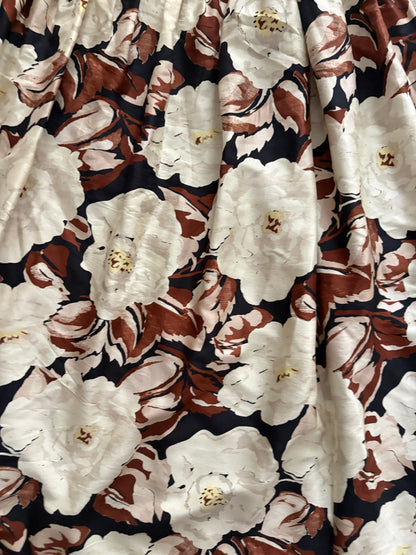 Sir. Vivienne Strapless Floral Print Silk Dress S