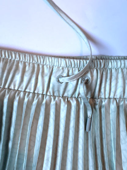Marella Monochrome Green Pleat Skirt UK 8