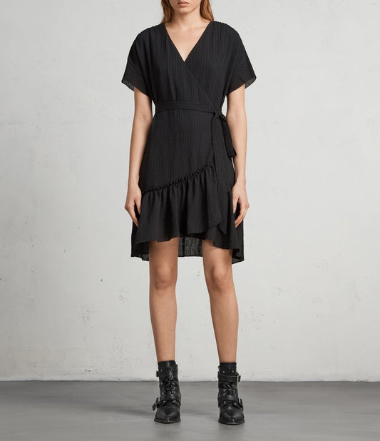All Saints Wrap Dress UK 8 image 1