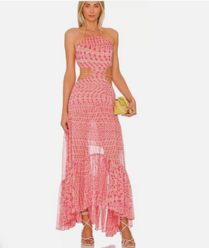 Misa Los Angeles Cut Out Maxi Dress S