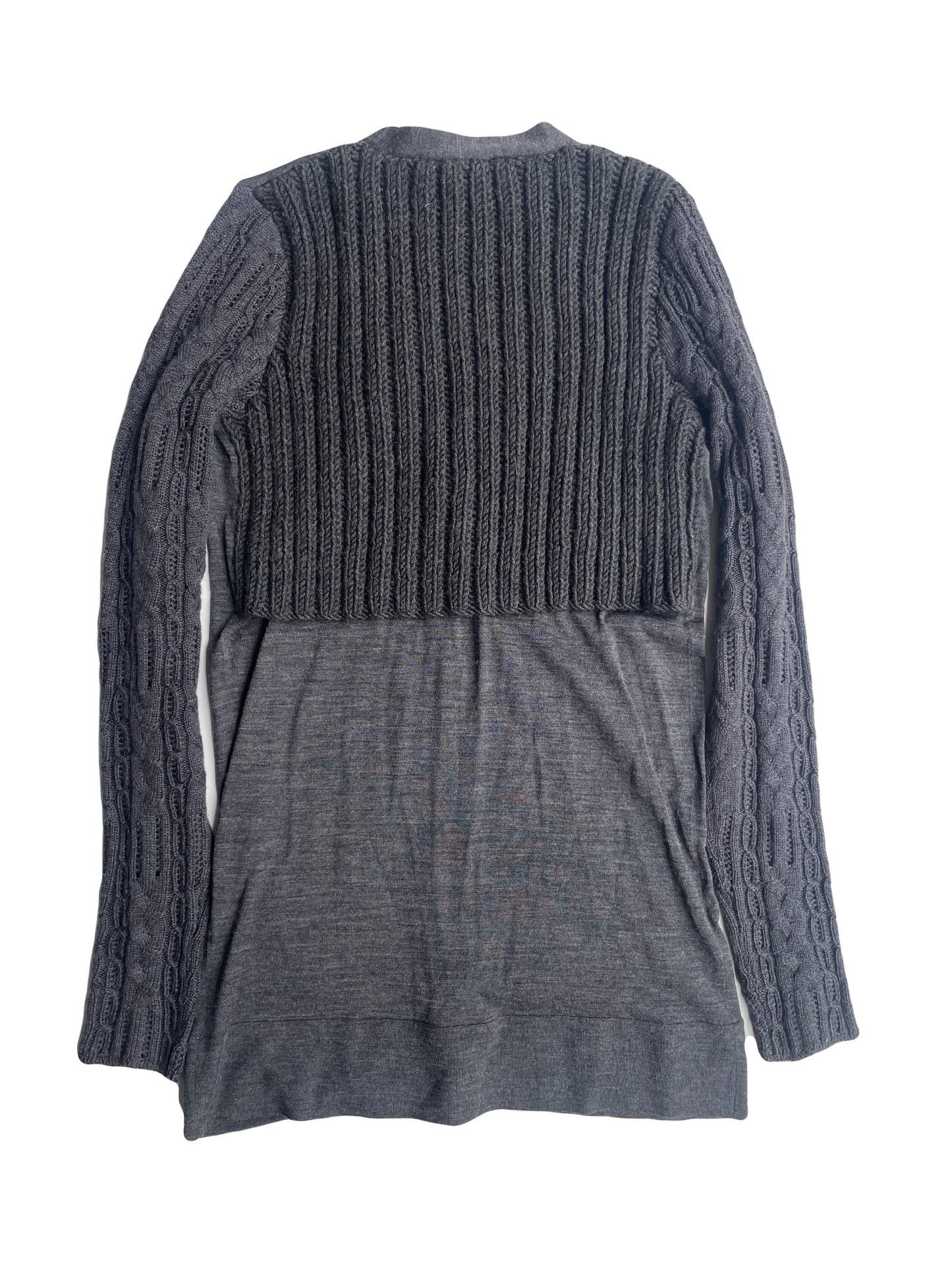 Vera Wang Grey Knit Cardigan M image 1