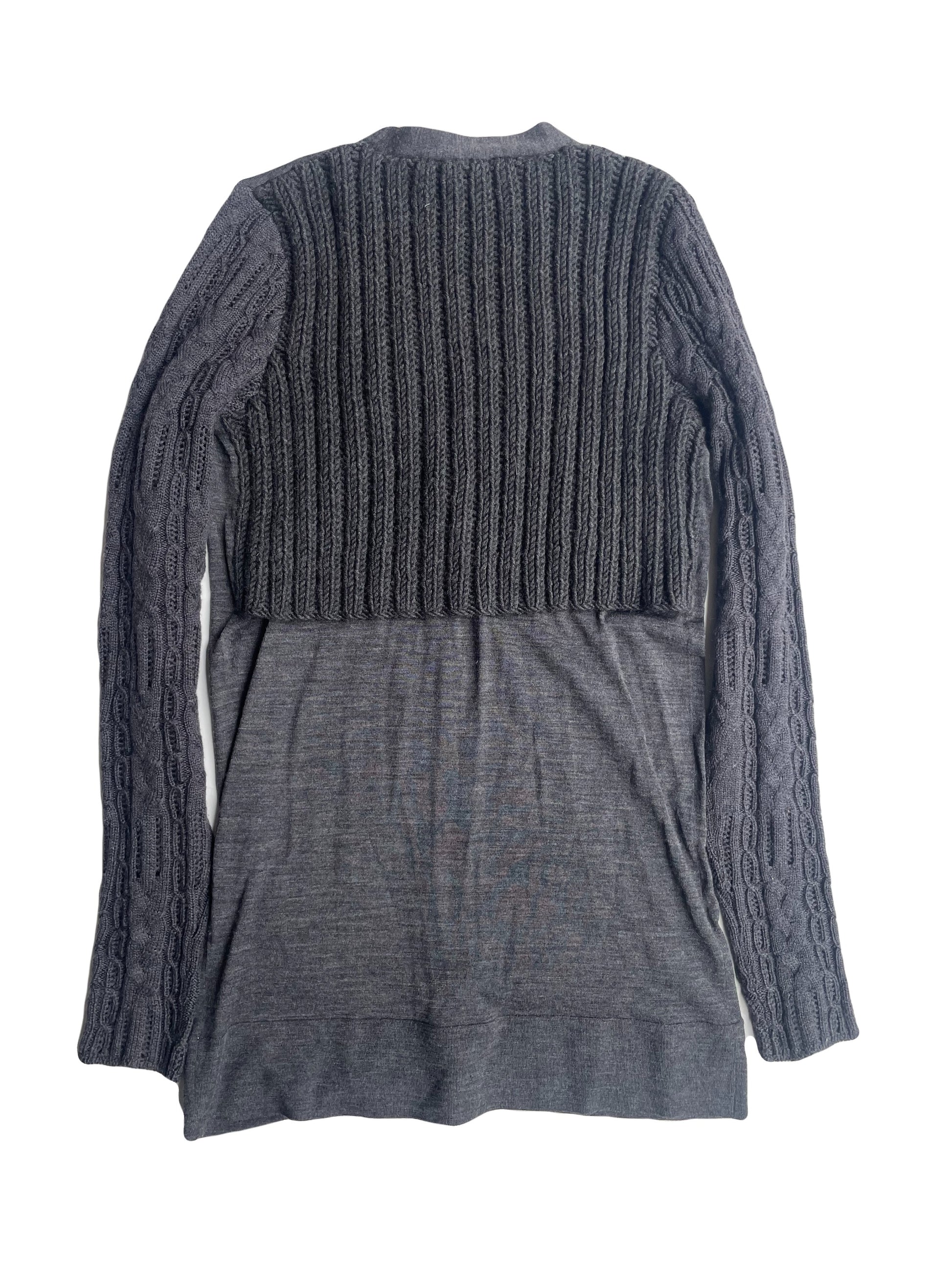 Vera Wang Grey Knit Cardigan M image 1