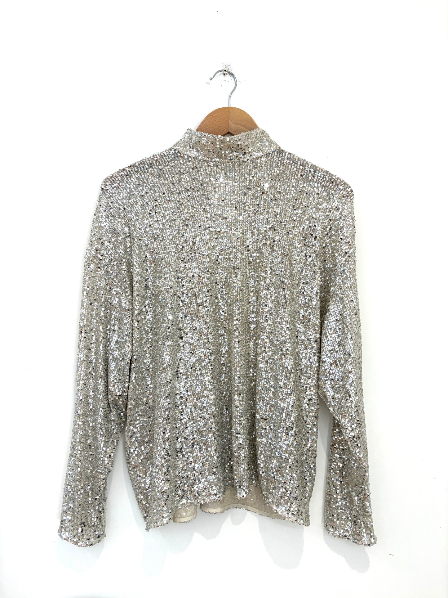 H&M Sequinned Turtleneck Top
