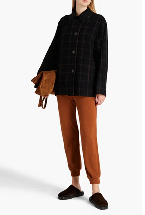 New With Tags Vince Checked Wool Flannel Coat XS