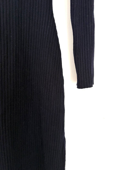 Sezane Navy Wool Cotton Dress M