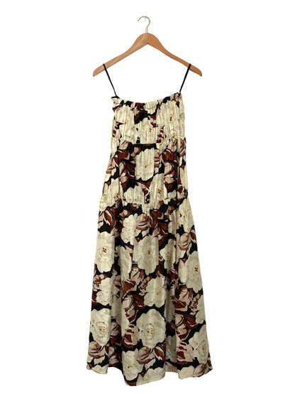 Sir. Vivienne Strapless Floral Print Silk Dress S