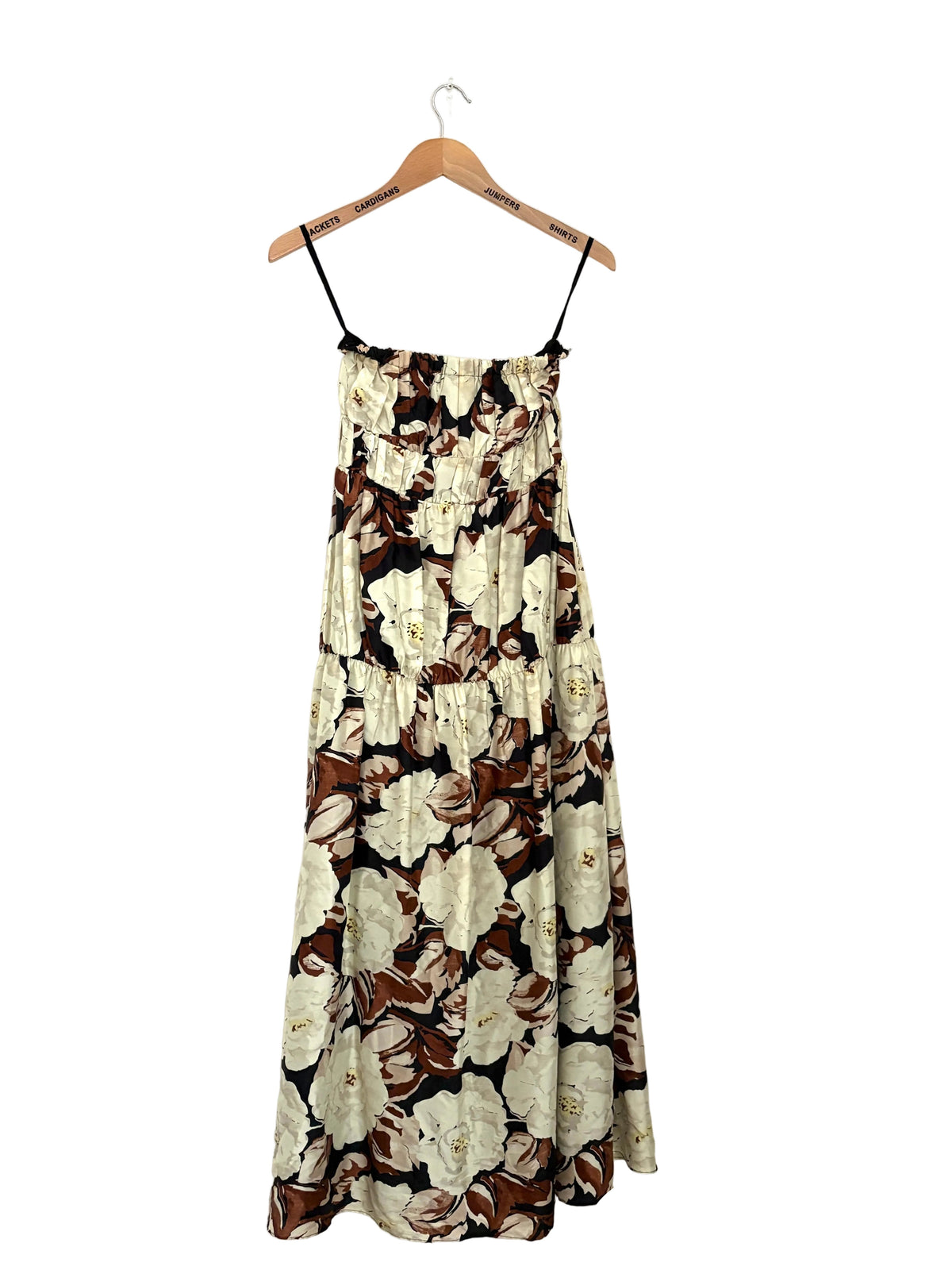 Sir. Vivienne Strapless Floral print silk dress