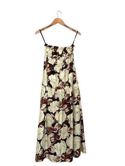Sir. Vivienne Strapless Floral print silk dress