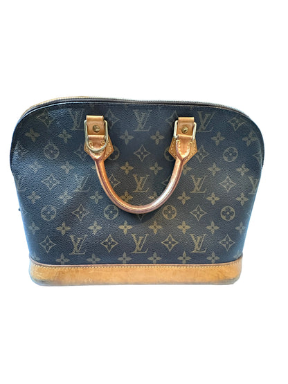 Louis Vuitton Alma Large Monogram Leather Canvas Bag
