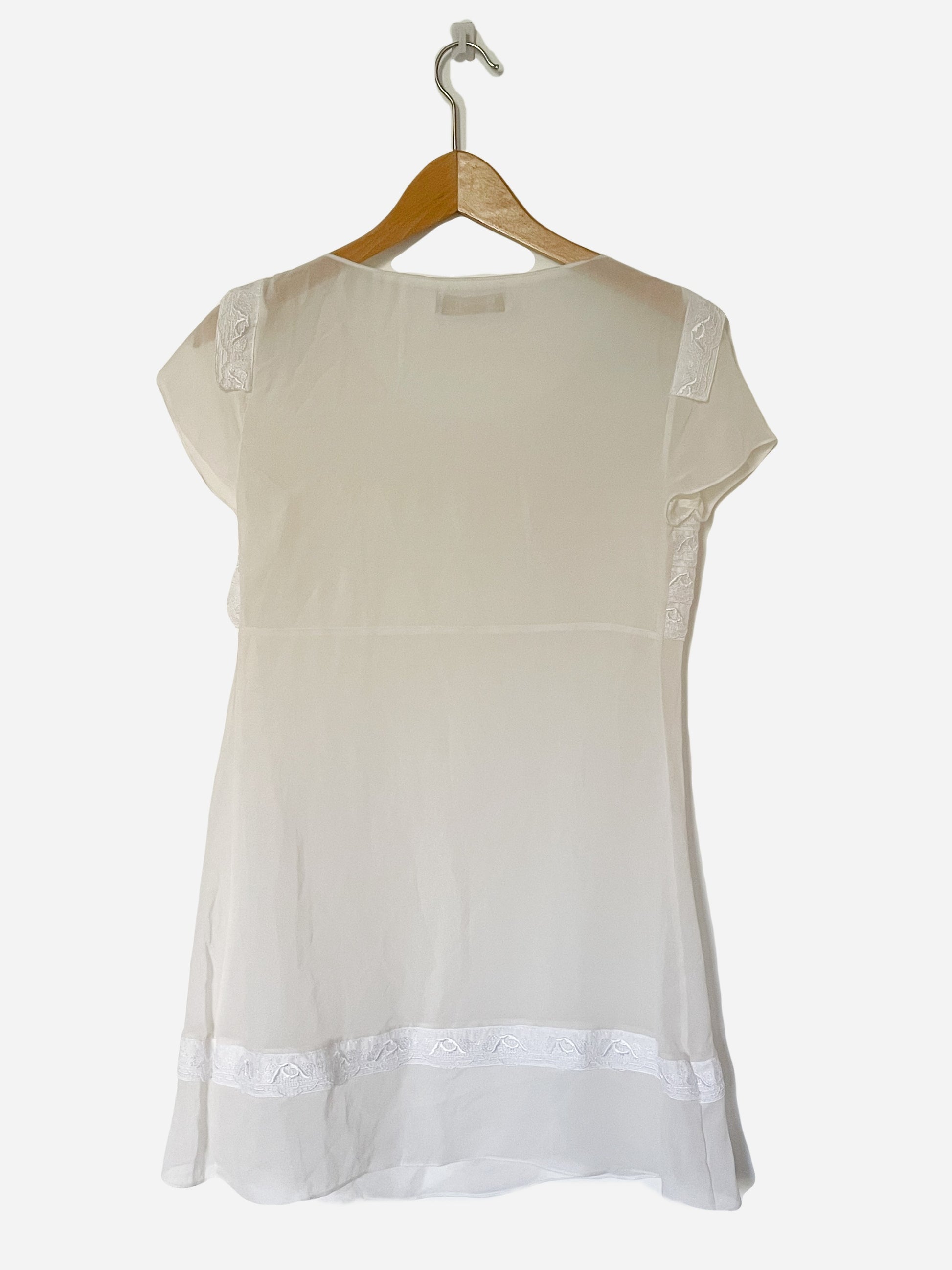 Kristina Ti Silk White Dress M image 1
