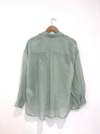 Marella Green Cotton Shirt & Camisole UK 8