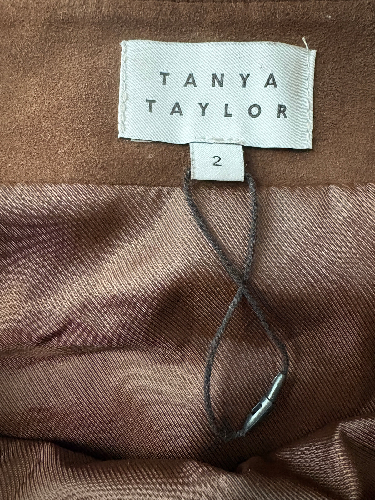 Tanya Taylor Fran Brown Suede Skirt UK 6