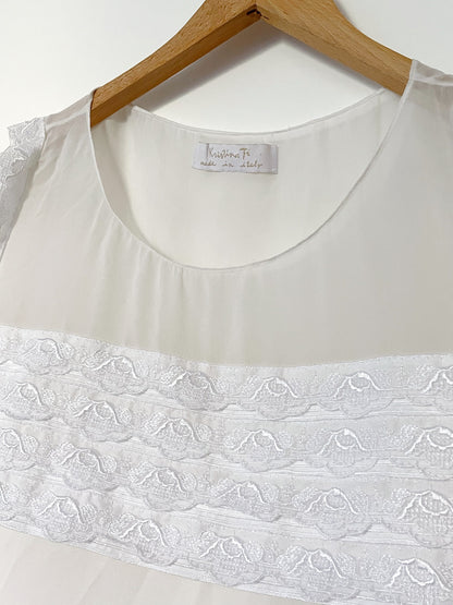 Kristina Ti Silk White Dress M image 2