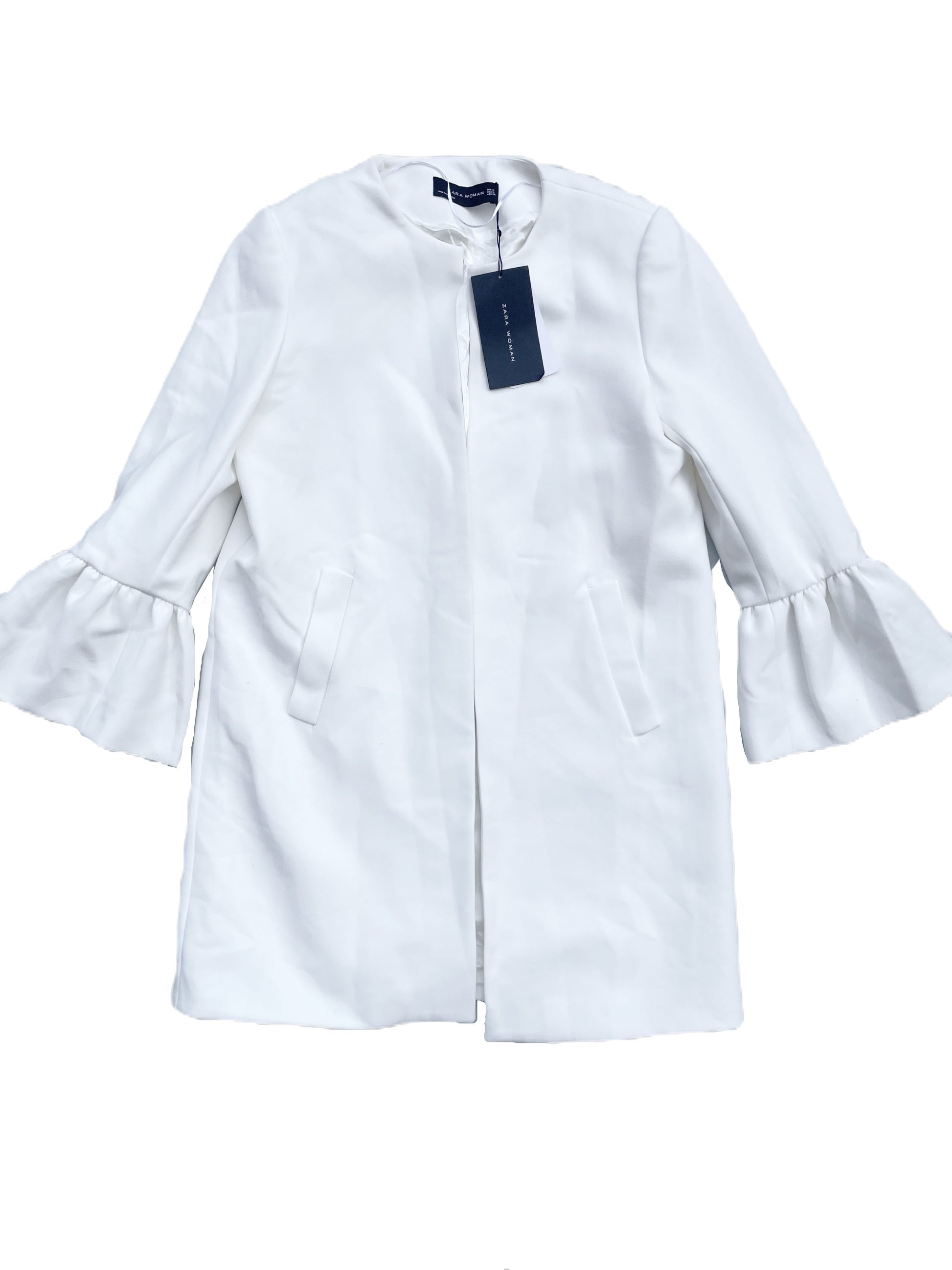 New With Tags Zara Bell Sleeve Coat S image 0